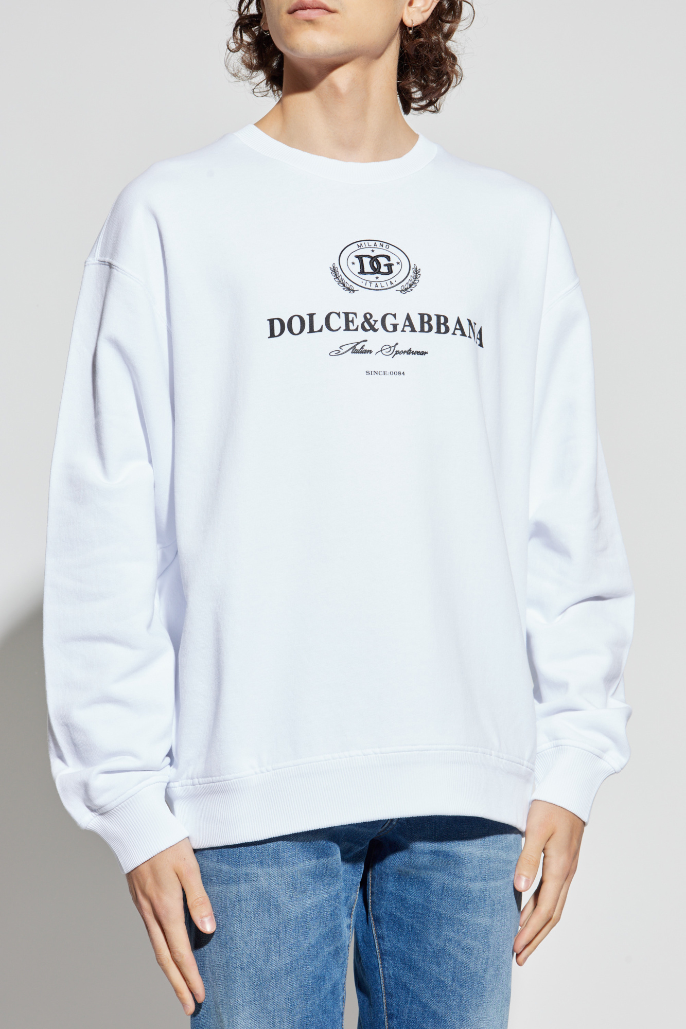 DOLCE & GABBANA ロコ刺繍スウェットハンツ FTC7PZGDCNO W0800 Dolce & Gabbana Sweatpants with logo applique | Men's